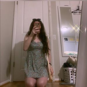 Blue Flower Mini Dress